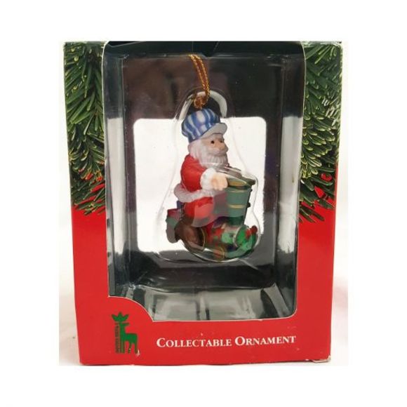 Santas Best Santakins Collectible Ornament - Santa Rides Toy Train - Picture 1 of 1